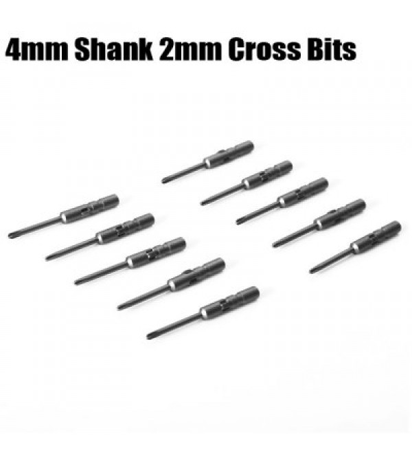 10PCS ABC 4mm Shank 2mm Cross Electric Screwdriver Bits Kit