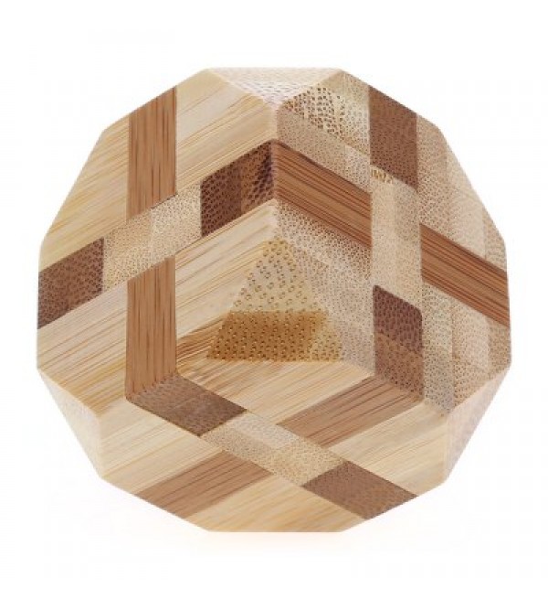 3D Interlocking Tetrakaidecahedron Wooden Burr Puzzle