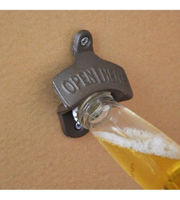Cast Iron Wall Mounted Bottle Opener