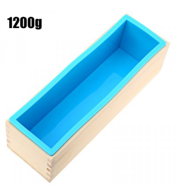 1200g Silicone Soap Mold Wooden Box