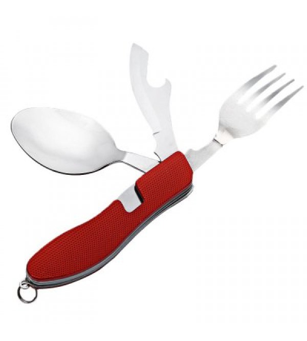 3-in-1 Stainless Steel Foldable Fork Spoon Knife Set