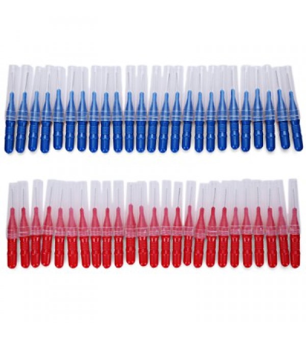 50pcs Tooth Flossing Head Oral Hygiene Cleaner Interdental Brush