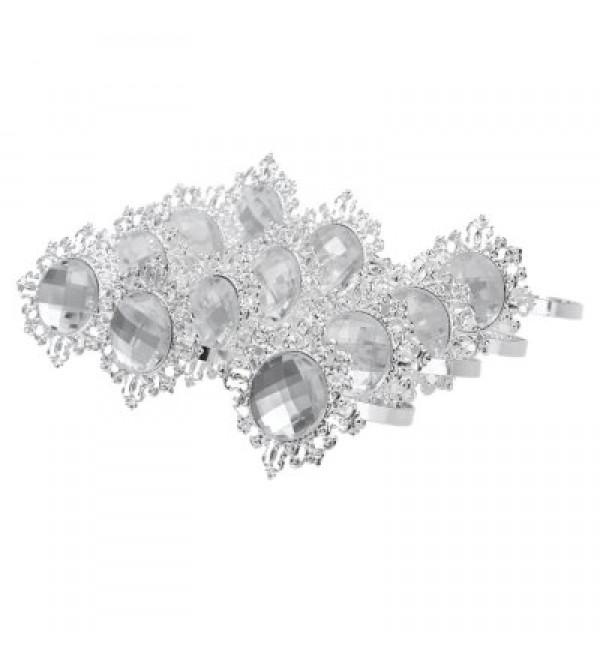 12pcs Acrylic Silver-plated Napkin Ring