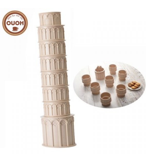  Pisa Tower Shaped Water Bottle Cup Set