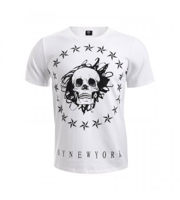 Skulls Star Pattern T-Shirt
