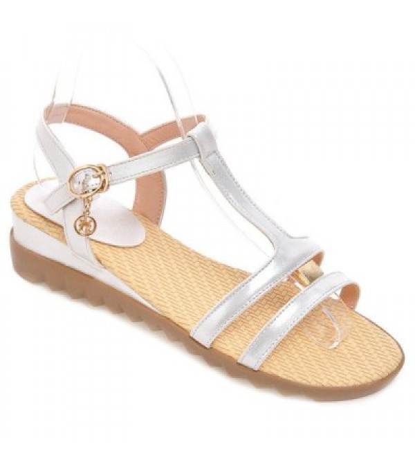 Casual T-Strap and Buckle Design Sandals For Women