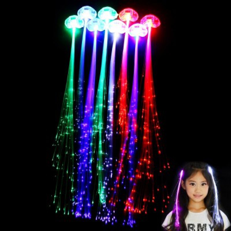 5pcs Novelty LED Glowing Hair Braid Decoration for Party
