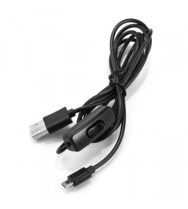 1.5m 5V 2A Micro USB Switch Charging Cable for Raspberry Pi