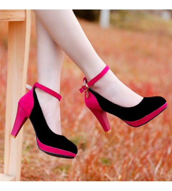 Stylish Color Block and Ankle Strap Design Pumps For Women