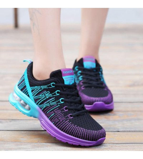 Trendy Multicolour and Air Cushion Design Athletic Shoes For Women