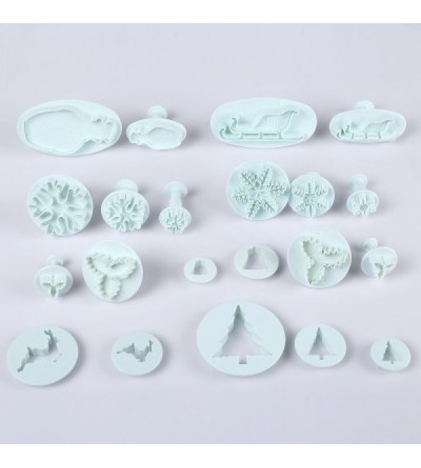 21pcs Cake Plunger Mold Decorating Tools