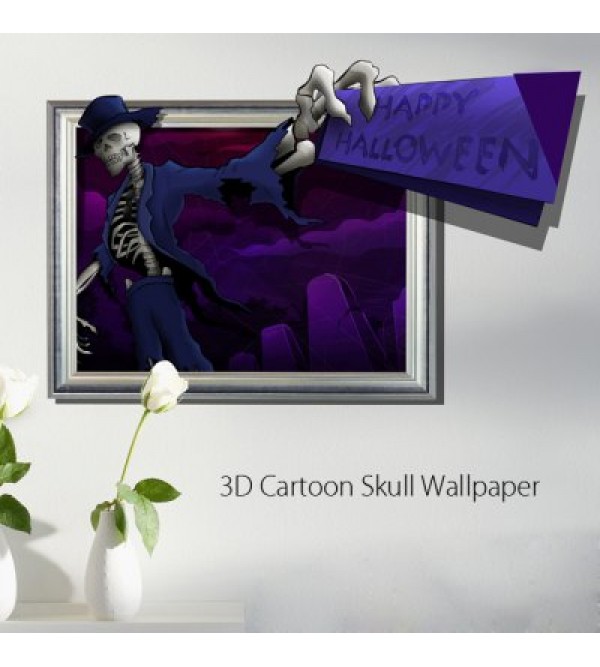 Cartoon Skull 3D Wall Decals