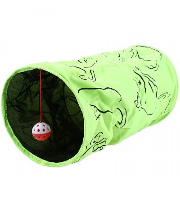 Folding Cat Kitten Tunnel Toy with Ring Ball