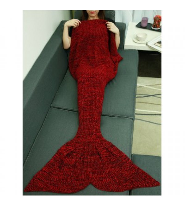 Christmas Knitting Sleeping Bag Fish Tail Design Blanket