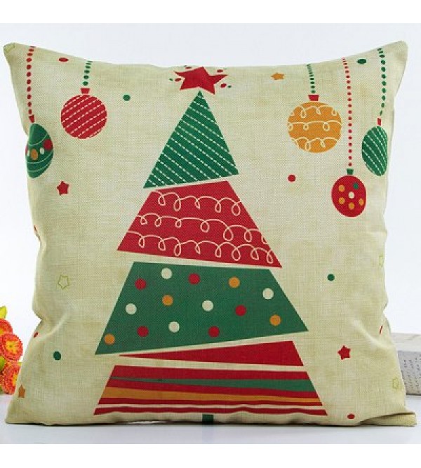 Colorful Christmas Tree Hot Sell Decorative Household Pillow Case
