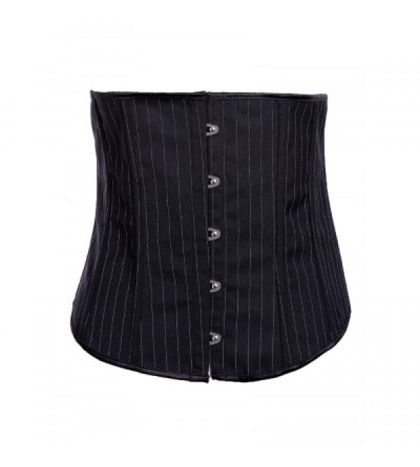 Strapless Striped Lace-Up Corset