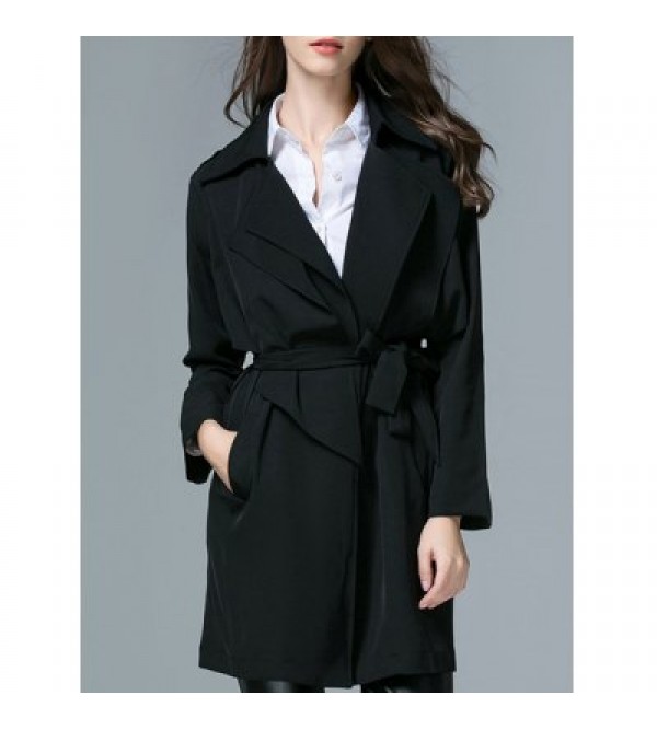 Belted Trench Wrap Coat