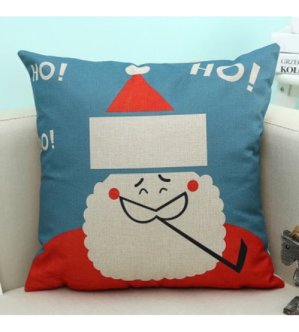 Cartoon Christmas Santa Claus Printed Home Decor Pillow Case