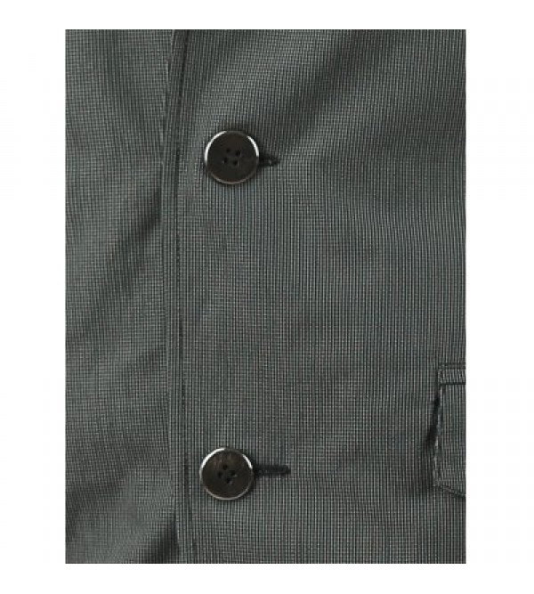 Zip Pocket Buttonhole Notch Lapel Texture Blazer