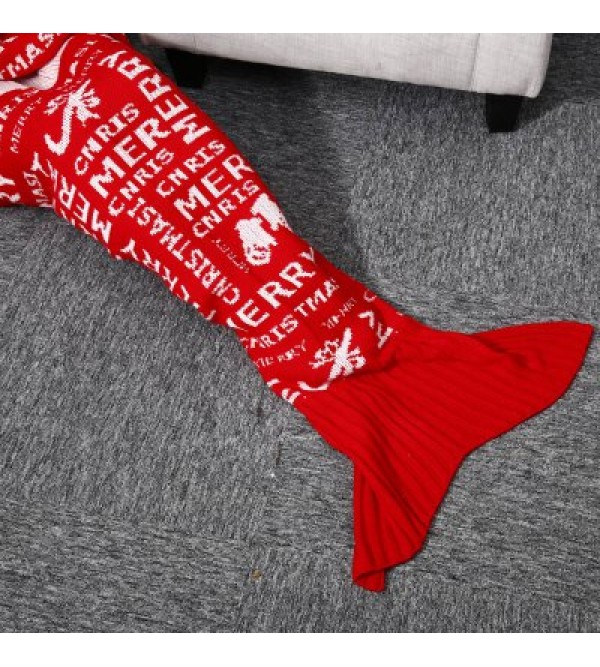 Christmas Warm Knitted Mermaid Blanket