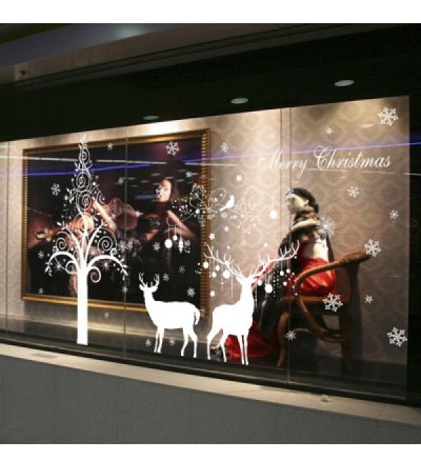 Christmas Deer DIY Window Decoration Chriatmas Wall Stickers