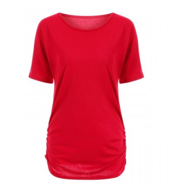Candy Color Ruched Tee