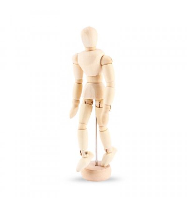  5.51 inch Joint Movable Carved Mannequin Puppet with Base