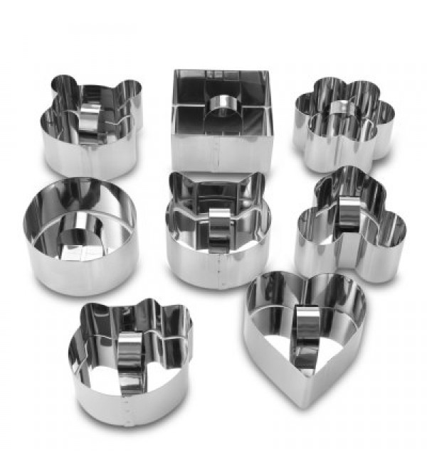 8PCS Stainless Steel Cookie Cutter