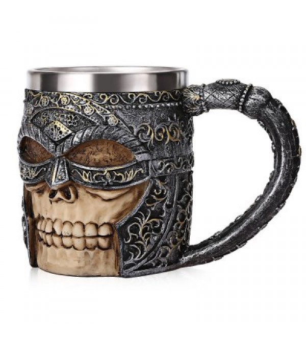 Skull Viking Warrior Relief Mug