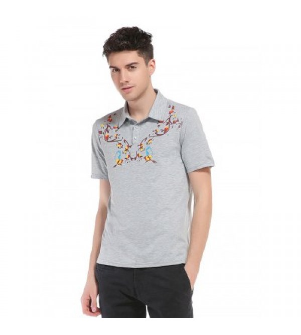  Casual T Shirt with Printing Pattern for Men